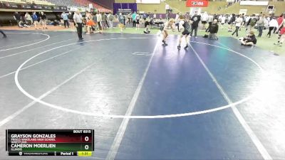 149-155 lbs Round 3 - Grayson Gonzales, Frisco Wakeland High School Wrestling vs Cameron Moerlien, Illinois