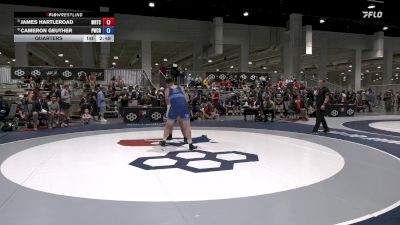 Quarters - James Hartleroad, Midwest Regional Training Center vs Cameron Geuther, Panther Wrestling Club RTC