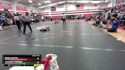 50 lbs Champ. Round 1 - Jackson Forrest, Harrisonville Youth Wrestling vs Kane Martin, Lexington Youth Wrestling Club