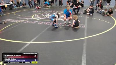 46 lbs Round 2 - Ervee Kuqo, Avalanche Wrestling Association vs Mckenna Rogers, Arctic Warriors Wrestling Club