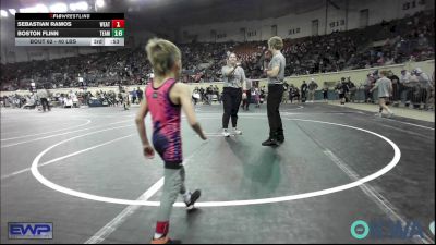 40 lbs Consi Of 8 #1 - Chase Freeman, Tahlequah Wrestling Club vs Lucas Weisinger, Wyandotte Youth Wrestling