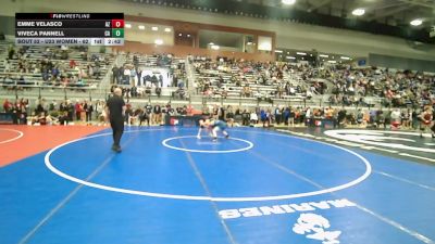 U23 Women - 62 lbs Champ. Round 1 - Emme Velasco, AZ vs Viveca Pannell, CA