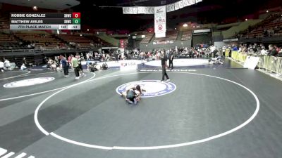 100 lbs 7th Place Match - Matthew Aviles, Savage House Wrestling Club vs Robbie Gonzalez, Savage House Wrestling Club