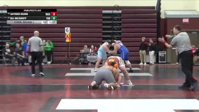 285 lbs Cons. Round 1 - Jayden Dunn, Waterloo East vs Eli Mcgriff, PCM, Monroe