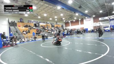 150 lbs Cons. Round 5 - Michael Jimenez, San Gorgonio vs Jayden Vincent, Huntington Beach