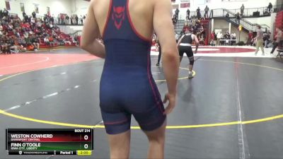 150 lbs Cons. Round 3 - Weston Cowherd, Davenport Central vs Finn O`Toole, Iowa City, Liberty