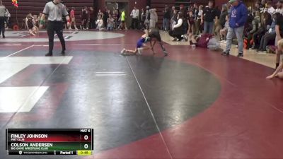 PW-8 lbs Semifinal - Finley Johnson, Mat Club vs Colson Andersen, Big Game Wrestling Club