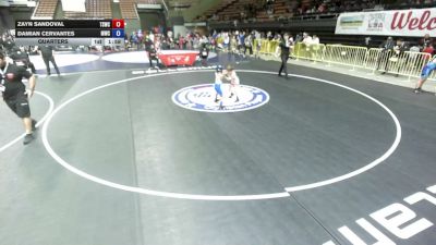 45 lbs Champ. Round 1 - Zayn Sandoval, Team Selma Wrestling Club vs Damian Cervantes, Madera Wrestling Club