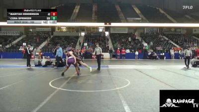 165 lbs 3rd Place Match - Cora Springer, De Soto Kids vs Mariyah Henderson, Ark City