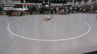 100 lbs Cons. Rd Of 32 - Kegan Brown, Heartland Wrestling Academy vs Kashton Brown, Beatrice Wrestling Club