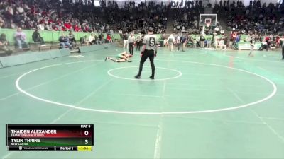 132 lbs Champ. Round 1 - Tylin Thrine, New Castle vs Thaiden Alexander, Frankton High School