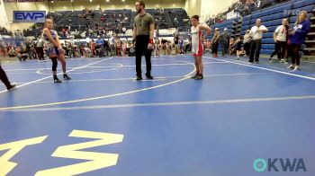 82 lbs Rr Rnd 2 - Jaidyn Wilson, Mustang Bronco Wrestling Club vs Adyson Wagner, Choctaw Ironman Youth Wrestling