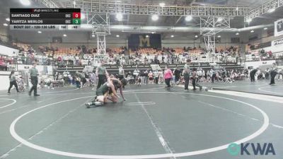 120-130 lbs Rr Rnd 3 - Santiago Diaz, OKC Saints Wrestling vs Yaritza Merlos, OKC Saints Wrestling