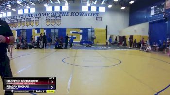 103 lbs 1st Place Match - Madelyne Bombardier, Florida Scorpions Wrestling Cl vs Reagan Thomas, Naples Bears