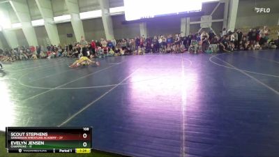 108 lbs Round 2 (4 Team) - Scout Stephens, Sanderson Wrestling Academy vs Evelyn Jensen, Champions