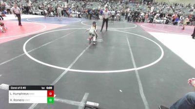 52 lbs Consi Of 8 #2 - Luke Humphreys, Greenwave Youth WC vs Hunter Romero, Greenwave Youth WC
