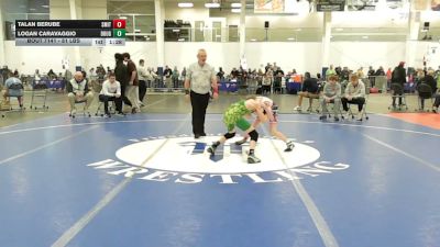 81 lbs Round Of 16 - Talan Berube, Smittys Wrestling Barn vs Logan Caravaggio, Doughboys WC