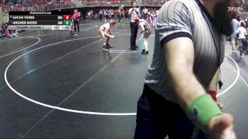 120 lbs Champ. Round 2 - Archer Bates, Aurora Wrestling Club vs Lucas Vogel, Beatrice Wrestling Club