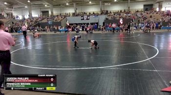 65 lbs Champ. Round 1 - Jaxson Phillips, Fairview Jackets Youth Wrestling vs Finnegan Brown, Wildcats Wrestling