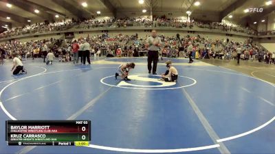 55 lbs Cons. Round 2 - Kruz Carrasco, Greater Heights Wrestling-AAA vs Baylor Marriott, Chillicothe Wrestling Club-AAA