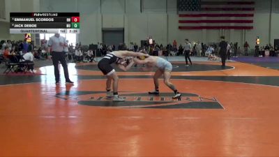 149 lbs Quarterfinal - Emmanuel Scordos, Baldwin Wallace vs Jack DeBoe, Mount Union