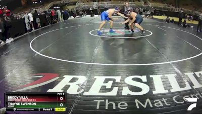 285 lbs Cons. Round 3 - Thayne Swenson, Jesuit vs Brody Villa, Christopher Columbus H S