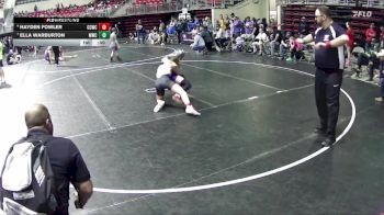 101 lbs Cons. Round 4 - Hayden Fowler, Chase County Wrestling Club vs Ella Warburton, Minden Wrestling Club