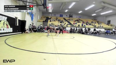 140 lbs 3rd Place - Lyla Hanson, Sand Springs Girls vs Ava Blankenship, Platte County