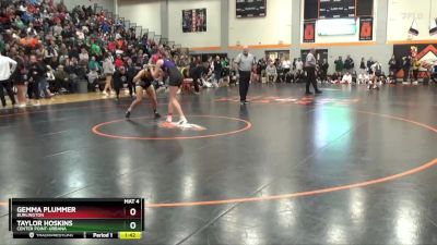 135-138 lbs Round 1 - Gemma Plummer, Burlington vs Taylor Hoskins, Center Point-Urbana