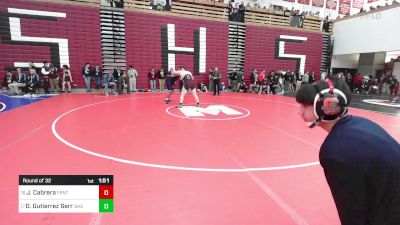 285 lbs Round Of 32 - Javion Cabrera, Frontier vs Diego Gutierrez Serrano, Shepherd Hill