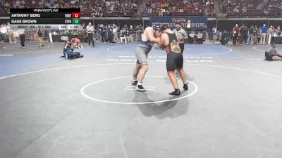 D 1 285 lbs Champ. Round 1 - Anthony Berg, Fontainebleau vs Gage Brown, St. Paul`s