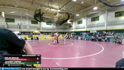 115 lbs Semifinal - Nolan Braun, DAKOTA RATTLERS WRESTLING CLUB vs Jacksen Carter, Wolsey/Wessington Warbirds