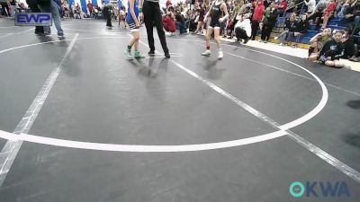 62 lbs Quarterfinal - Delanie Wartchow, Shelton Wrestling Academy vs Lakota Gerken, Stroud Youth Wrestling Club