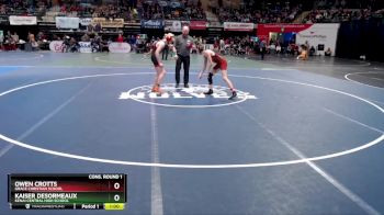 125 lbs Cons. Round 1 - Kaiser DesOrmeaux, Kenai Central High School vs Owen Crotts, Grace Christian School