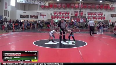 50 lbs Quarterfinal - Brantley Farrell, Team Nazar vs Mason Brockway, Summit Wrestling Academy