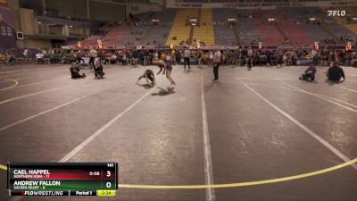 141 lbs Round 1 (16 Team) - Cael Happel, Northern Iowa vs Andrew Fallon, Sacred Heart