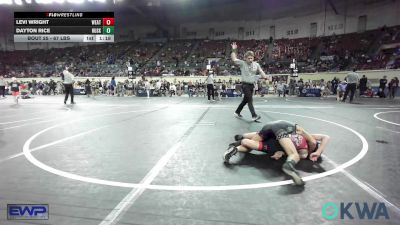 67 lbs Round Of 16 - Levi Wright, Weatherford Youth Wrestling vs Dayton Rice, Husky WC