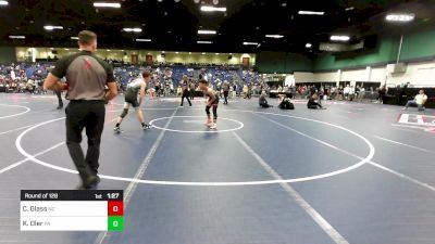 132 lbs Round Of 128 - Cayden Glass, NC vs Keagan Oler, PA