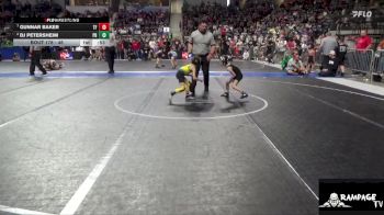 46 lbs Cons. Round 1 - Gunnar Baker, The Farm vs Dj Petersheim, Power House