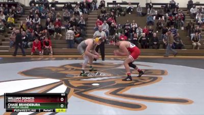 165 lbs Quarterfinal - Chase Brandebura, St. Vincent College vs William Domico, Washington & Jefferson