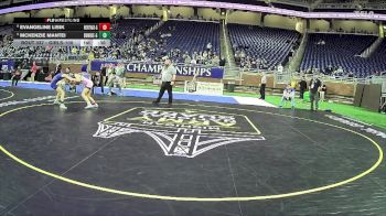 Girls-100 lbs Cons. Semi - Mckenzie Mantei, Dundee Hs Girls vs Evangeline Lisik, Heritage Hs Girls