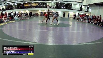 103 lbs Round 1 (16 Team) - Brianne Graves, North Central College (A) vs Ahsia Torres, Sacred Heart University