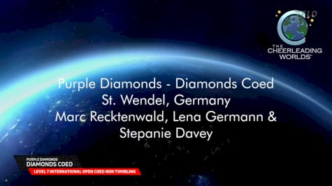 Purple Diamonds - Diamonds Coed [2025 L7 International Open Coed Non Tumbling Semis] 2025 The Cheerleading Worlds