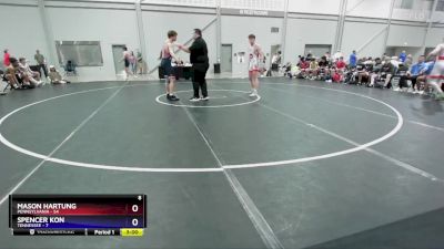 190 lbs Quarters & 1st Wb (16 Team) - Mason Hartung, Pennsylvania vs Spencer Kon, Tennessee