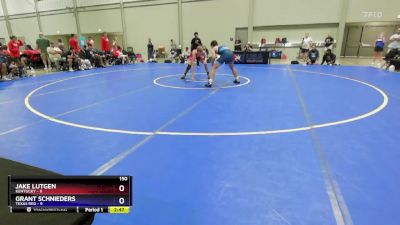 150 lbs Quarterfinals (8 Team) - Jake Lutgen, Kentucky vs Grant Schnieders, Texas Red