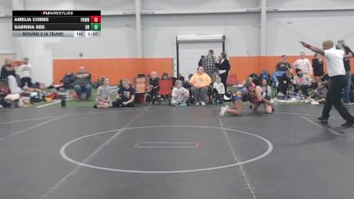 130 lbs Round 2 (6 Team) - Amelia Cobbs, PA West Black vs Sabrina See, Backyard Barbies