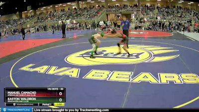 83 lbs Champ. Round 1 - Manuel Camacho, Steelclaw Wrestling Club vs Easton Waldron, Deschutes Mat Club