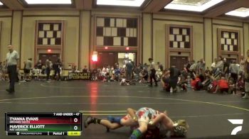 47 lbs Semifinal - Tyanna Evans, Orchard South vs Maverick Elliott, Mat Assassins