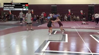 PW-4 lbs Round 2 - Allena Priebe, Indee Mat Club vs Brooklyn Lahr, Delaware County Wrestling Club