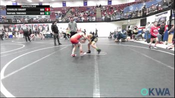 75 lbs Round Of 16 - Charles Smart, Harrah vs Rafael Trevino, Madill Takedown